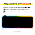 RGB Gaming Mouse Pad LED Soft Customizable Chroma Flashy RGB Lighting Large Extended XL Size (800×300×4mm) - Soft, Cloth Material - Balanced Control & Speed - Gaming Mousepad For Pro Gamers PC laptop - Non-Slip Rubber. 