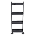 4-Tier Heavy-Duty Plastic Storage Trolley with 360° Rotating Wheels for Kitchen & Home Organization Trolley Floor Kitchen Bathroom Rack Movable Multilayer Portable Shelf. 
