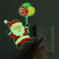 Bright Vibrant Switch Decal Festive Santa Claus Luminous Wall Decal Perfect Christmas Switch Sticker for Home Decoration Southeast Asian Buyers' Favorite Switch Sticker Santa Claus. 