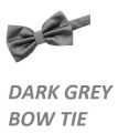 Dark Grey Tie Bow for Men, Women & Unisex. 