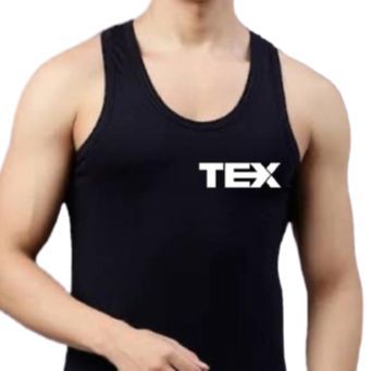 Pack Of 6- TEX  Original  Men's And Boys Black Vest/ Banyan  Sleeves less / Sando High Quality Black Banyan