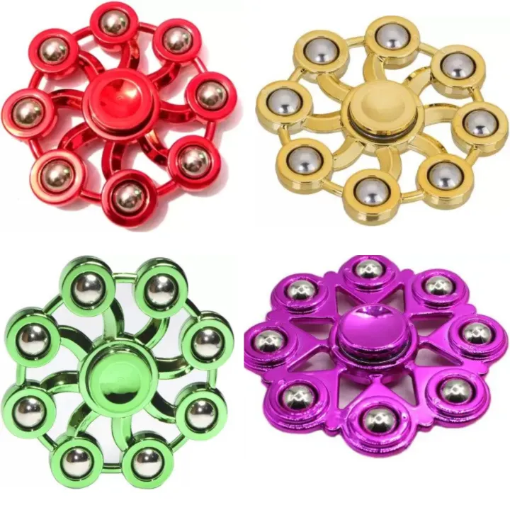 Fingertip Gyroscope Metal Fidget Spinner Star Shape Metal Hand Fidget Spinner Best QualitySpinner Big Size Metal Ball Stress Reducer Toy Fidget Spinners Cube Hand Fidget fingertip Spinner Daraz.pk