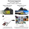 SD Card Reader for iPhone 14 13 12 11 15 Pro Max 3 in 1 Micro SD Memory Card Reader USB Adapter OTG for iPhone iPad Accessories. 