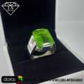 Peridot Gemstone Ring, Peridot Ring For Men, 925 Stering Silver Peridot Ring, Lab Created Peridot Ring. 
