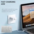 Multi-Functional Compact Cable Card, Portable Storage Box with USB A/Type C/Micro USB/Light USB Adapter Kit, PD 60W Charging and Data Transfer Cable Kit, Sim Card Tray Eject Tool and Slots - Black. 