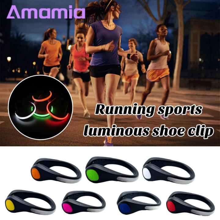 Shoe Clip-on Lights 2pcs Luminous Shoe Clips Runner Shoes Clip Light Sneakers for Night Running Sports U-shape Hip-hop Outdoor Night Riding Warning Light Clip-on Shoes