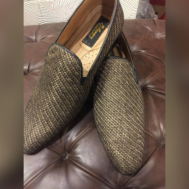 Brown jute shoes