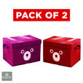 PACK OF 2 -Foldable Panda Storage Box, Cute Panda Cartoon Storage Box, Multifunctional Large Oxford Cloth Storage Bag Folding Storage Bins Quilt Basket Kid Toys Organizer Storage Boxes. 