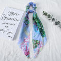 Long Ribbon Women Ponytail Scrunchies Scarf Elastic Hair Band Knotted Streamer Hair Ties Silky Satin Hair Rope Hair Accessories. 