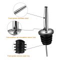 6Pcs Stainless Steel Pourers,Speed Pourer, Liquor Bottle Pourers and Vinegar Tapered Stopper Spout,with Sealed Dust Caps. 