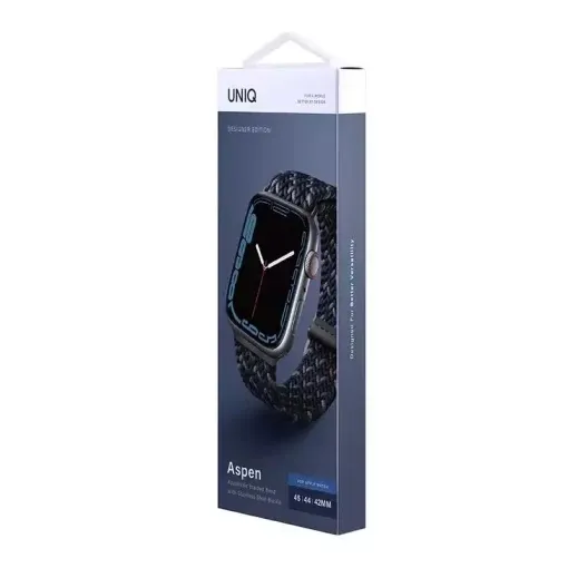 UNIQ%20Aspen%20Designer%20Edition%20Braided%20A%20p%20p%20l%20e%20Watch%20Strap%20Series%201-8%20SE/SE2%2045/44/42MM%20%E2%80%93%20Obsidian%20Blue%20-%20Image%205
