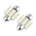 2pcs White 12V 12SMD 31mm LED Bulbs Car Interior Lights Door Reading Dome Light. 