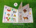Pre-Scool Learning ( 3 in 1 ) Learning Book- English, Urdu, Math Learning & Education Book Hard Card Pages For Children-1131. 