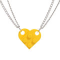 Hip hop heart shaped building block love pendant necklace men women can split block block pendant necklace couple necklace. 