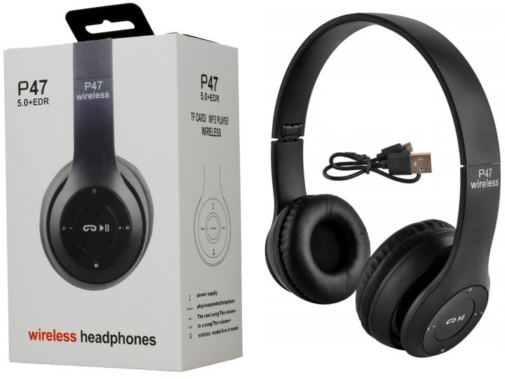 P47%20Wireless%20Bluetooth%20Headphones%205.0+EDR%20supports%20TF%20Card/%20FM%20Stereo%20Radio%20MP3%20player%20-%20Image%203