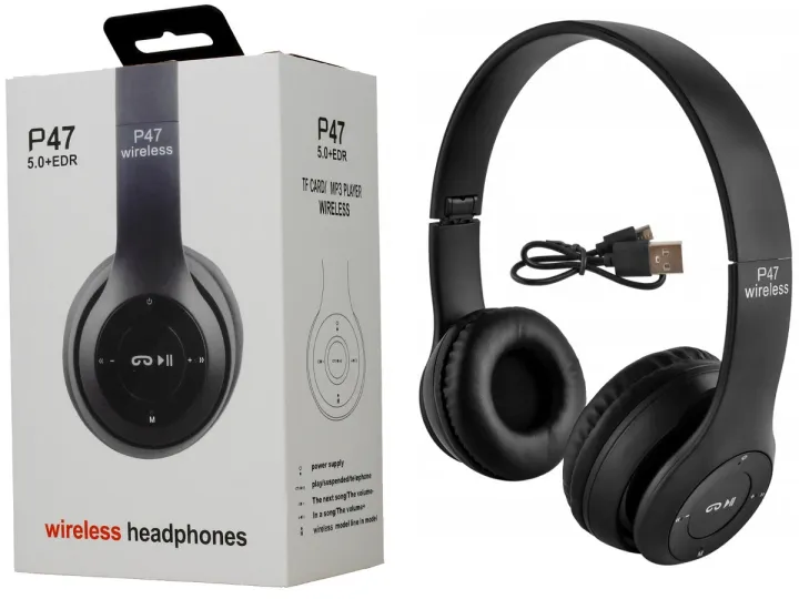 P47%20Wireless%20Bluetooth%20Headphones%205.0+EDR%20supports%20TF%20Card/%20FM%20Stereo%20Radio%20MP3%20player%20-%20Image%203