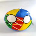 10cm Polandball pendant singapore iran Austria Croatia Luxembourg Pakistan Britain French Countryball Prom props Toy Gift. 