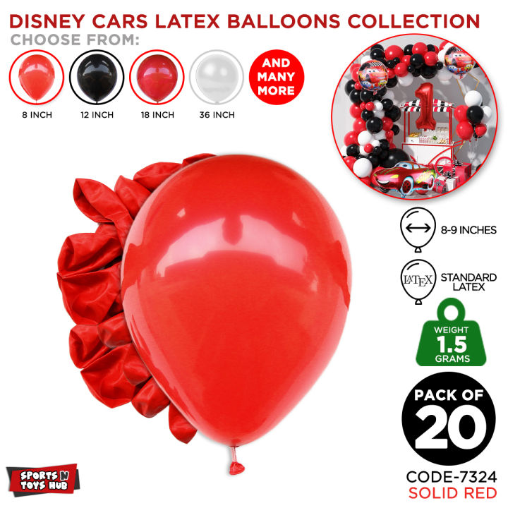 Disney Cars Latex Balloon Collection Lightning Mcqueen, Mater, Doc Hudson, Sally Carrera Cars Balloons, Car's Movies Characters Solid, Chrome  Metallic, Macaron Balloons Set Boys Birthday Parties Theme Decoration Supplies For Kids : QXz5j7G2