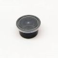 25 Pack Black Microwave Sauce Containers with Lid - 1oz Disposable Round Food Boxes. 