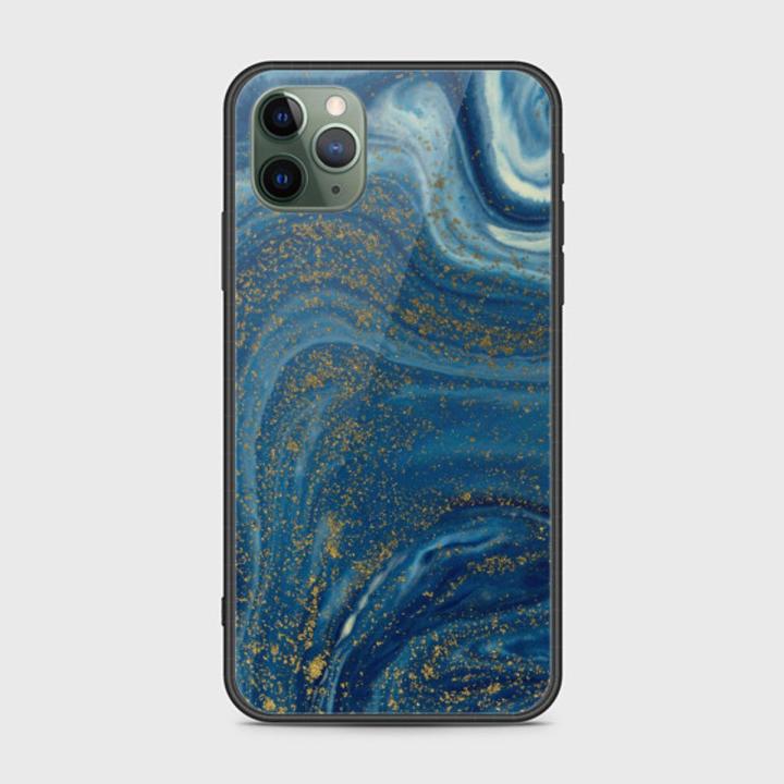 iPhone 11 Pro Cover - SkinLee HQ Infinity Glass Case (Soft) - Blue Liquid Marble - SKINLEE-338-1-556-378