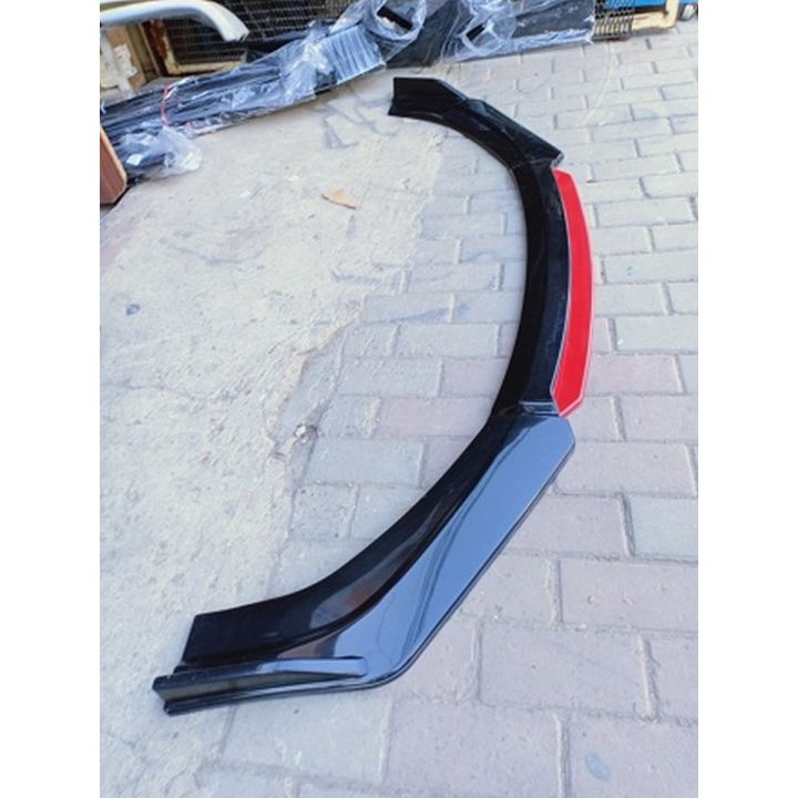 Universal%20Front%20Bumper%20Red%20Lip%20Splitter%20Black%20(04%20Pcs)%20-%20Image%203
