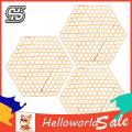 Bamboo Steaming Mat Washable Hexagonal Meal Mat Coaster Sushi Plate. 