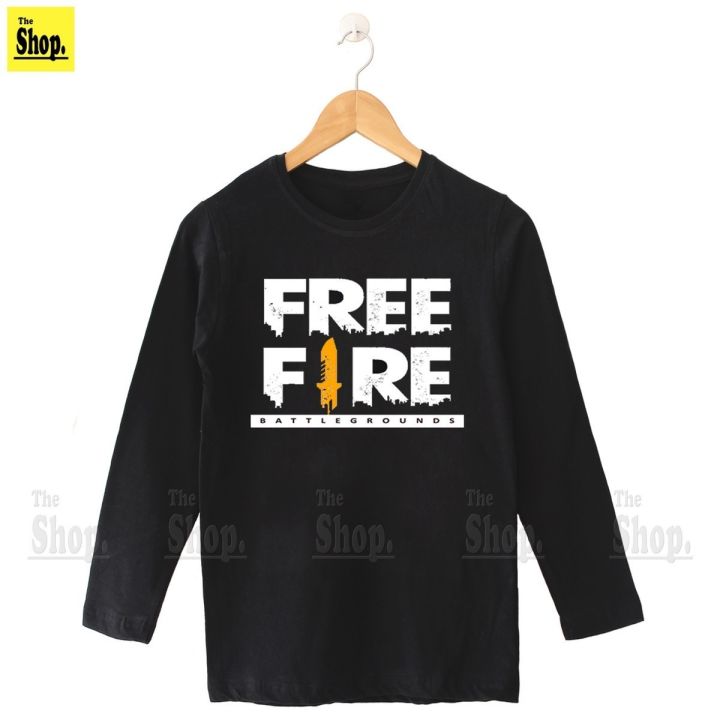The Shop - Multicolors FREE FIRE T Shirt For Men & Women, Round Neck Full Sleeves T-Shirt - FS-MC1