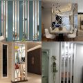 Acrylic Strips | Silver | Golden Mirror | Wall Stickers, DIY Geometric Removable Acrylic, Size 1×96 inches. 