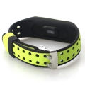 Para mi band 3/4/5/6/7 pulseira de silicone de duas cores de substituição inteligente. 