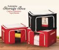 Storage Box Large Capacity Foldable Oxford Cloth Storage Box Steel Frame 72L. 