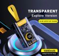 Bolt Powerbank 10000mAh Ultra Fast Charging, Transparent Design With Led Lights, Unique Design, Built in Type C, Compaitable With IOS And Android. 