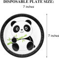 PANDA THEME PAPER PLATES PACK OF 10 PAPER PLATES ( 7 INCH IN SIZE ). 