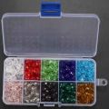 300 Pcs Glass Beads, 8mm 10 Color Beads Crystal Beads. 