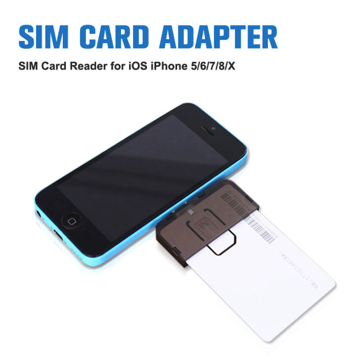 SIM Card Adapter SIM Card Reader Mini SIM Nano for iOS iPhone 5/6/7/8/X (Plug&Play) Moble Phone Accessories Hudduo