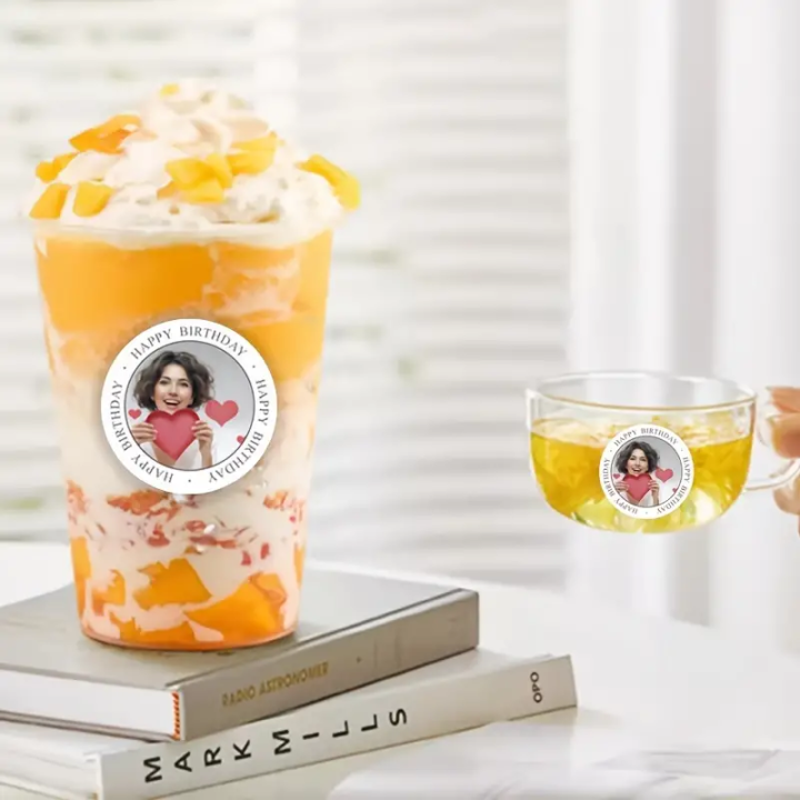 PCS Customizable Birthday Photo Stickers - Personalize with Your Favorite Photos Perfect for Parties and Gifts