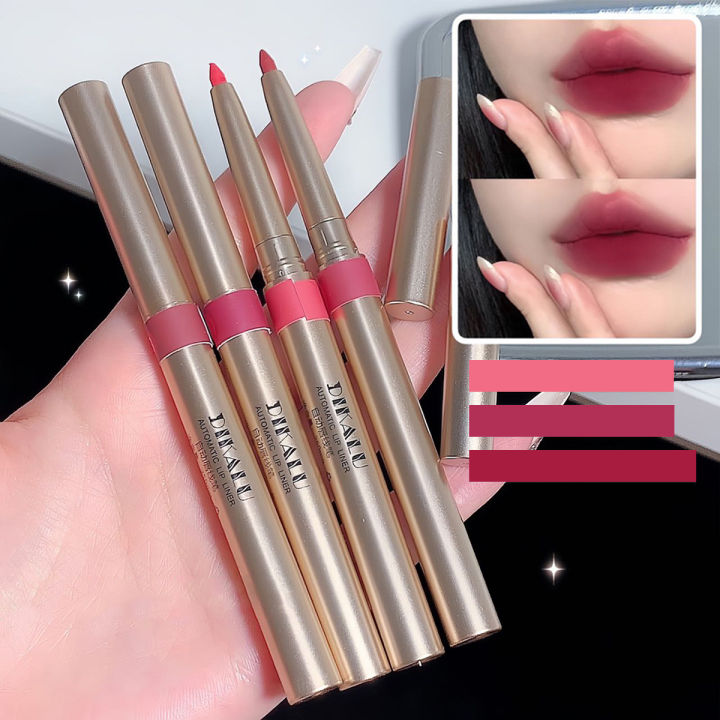 Monochrome Automatic Rotating Lip Liner Drawing Lipstick Handy Tool Lip Pencil Line Pen Lipstick Pen Waterproof Moisturizing Lasting