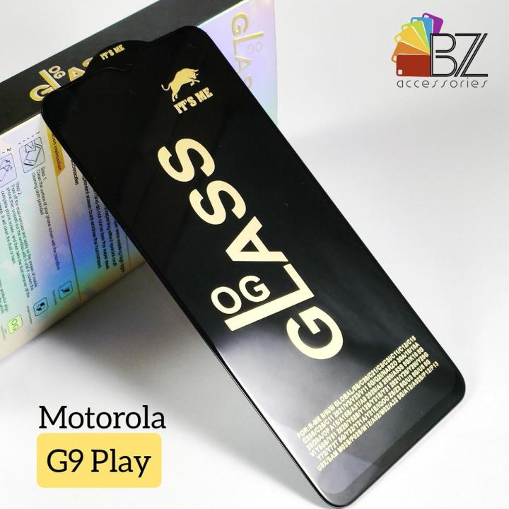 Motorola Moto G9 Play - Oleophobic coated OG Gorilla Glass - Most Premium Quality - Full Coverage Tempered Glass - Extra Smooth touch - With Cleaning Wipes