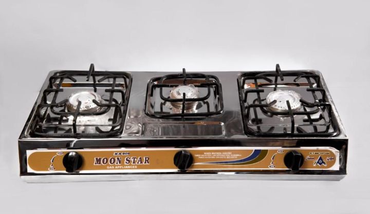 Gas Stove 3 Burner Steel