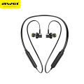 AWEI G20BL - Dual Drives Neckband True HiFi Wireless Bluetooth Sport Earphones IPX4 Waterproof Noise cancelling Magnetic. 