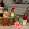 Christmas Tree Decoration Lanyard Design LED Light Up Glowing Gnome Doll Decor. 