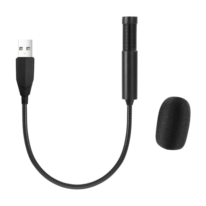 USB Computer Microphone Portable Mini Microphone Wired Capacitance Microphone for Laptop Pc Easy to Use
