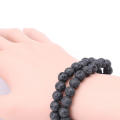 Lava Stone Beads Natural Stone Bracelet Men Volcanic Stone Jewelry Stretch Yoga Bracelet. 