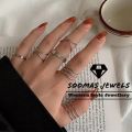 Pack of 6 Rings For Girls Vintage Jewelry Joint Finger Ring Gold Black Silver Stackable Rings Set For Women Birthday Gift For Girl 6 Pieces Rings For Girls Wedding Gift Anniversary Gift For Women Soomas Mart Rings. 