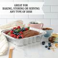 Square Aluminum Tin Foil Baking Pans Bakeware - Cookware Perfect for Baking Cakes, Breads, Brownies, Bread, Meatloaf, Lasagna, Pack of 10. 