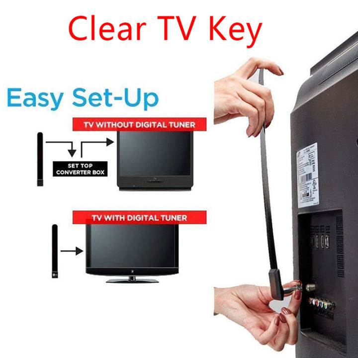 1080p clear TV key HDTV 100+ free HD TV digital indoor mini antenna ditch cable