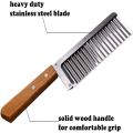 Crinkle Fries Cutter Knife Kitchen Wavy Potato Chips Slicer Stainless Steel Blade Wooden Handle. 