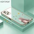 Hontinga for Redmi Note 10 Pro / Note 10 Pro Max Back Cover Luxury 6D Plating Sunshine Girl Side Pattern Case Soft Silicone Square Phone Cases. 