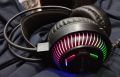 Pantsan 7.1 USB Computer Head-Mounted Wired Gaming Headset Headphones with Mai Dazzling Glow. 