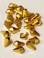 Golden Cut Drops Plastic Beads. 225 pcs/3 Strings Beads, For DIY Jewelry Making, Jewelry, Dress Accessories, Crafts, and Home Décor. 