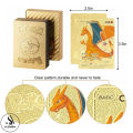 55 Pcs Pokemon Gold Foil Cards Anime Cartoon Pokemon English Version Tcg Card - 55 Pcs Pokemon Cards Box For Fans Rare Collection Card Child Toys Gifts - Golden Edition. 